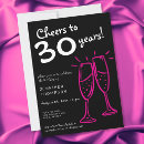 Search for cheers to 30 years invitations Modern