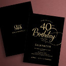 Search for mens 40th birthday invitations Elegant