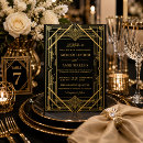 Recherche de années 20 mariage invitations Or et noir
