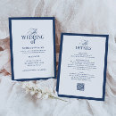 Recherche de rsvp de bleu marine invitations Calligraphie