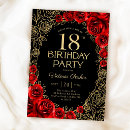 Search for red and black 18th birthday invitations For her
