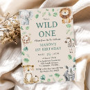 Search for cheetah birthday invitations Watercolor leafy botanical garden