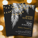 Search for unique 30th birthday invitations Black and gold