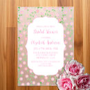 Search for love in bloom bridal shower invitations Pink