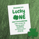 Recherche de lucky 1ans anniversaire invitations Shamrock