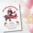 Recherche de avion rouge invitations Aviateur
