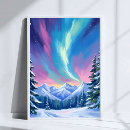 Search for northern lights posters Watercolor