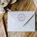 Search for round return address labels rubber stamps Modern calligraphy