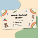 Search for child care business cards Babysitting