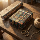 Search for feathers wrapping paper Tribal