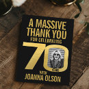 Search for 70th birthday thank you cards Seventy