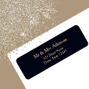 Search for navy blue and gold return address labels Formal