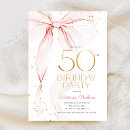 Search for blush pink 50th birthday invitations Elegant