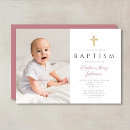 Recherche de croix rose invitations Baby girl