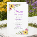 Search for sunflower menus Watercolor floral