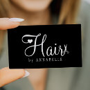 Search for hair stylist business cards Black