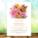 Search for gold and pink butterfly invitations Flowers