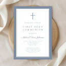 Search for modern first communion invitations Boy