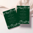 Search for emerald green and white invitations Elegant