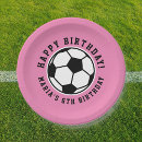Search for pink soccer plates Party