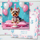 Search for yorkie birthday invitations Girl