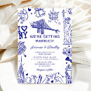 Recherche de new york mariage invitations Bleu