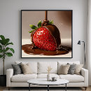 Recherche de fraise de chocolat posters Nourriture