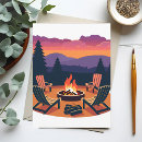 Recherche de feu de camp cartes postales Plein air