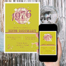 Recherche de 1976 anniversaire invitations Rétro