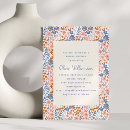 Search for blue and orange bridal shower invitations Elegant