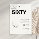 Search for typography 60th birthday invitations Milestone
