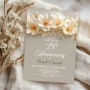 Recherche de 25 mariage anniversaire invitations Fleurs
