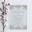 Search for silver bachelorette party invitations Elegant