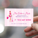 Search for cleaning girl business cards Maid service