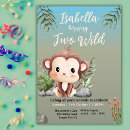 Search for monkey 2nd birthday invitations Safari