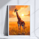 Search for yellow giraffe posters Africa