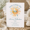Search for vertical sunshine baby boy shower invitations Sunburst