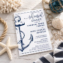Search for nautical rehearsal dinner invitations Anchor