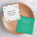 Search for confetti business cards Teal