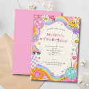 Recherche de flower power anniversaire invitations Girl