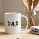 Search for dad established mugs Black white