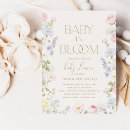 Search for pastel baby shower invitations Baby in bloom