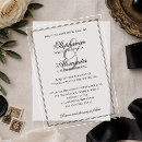 Search for formal black tie wedding invitations Black and white