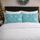 Search for snowflake pillowcases Teal