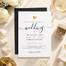 Search for elegant black white wedding invitations Gold