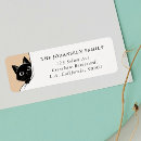 Search for cat paws return address labels Kitty