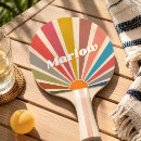 Recherche de vintage ping pong paddles Arc en ciel