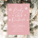 Search for holiday baby girl shower invitations Baby its cold outside