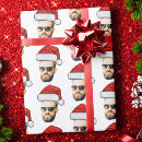 Recherche de funky wrapping paper Photo avec chapeau santa