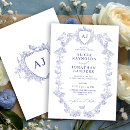 Search for classic french wedding invitations Blue and white